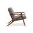 Cue Lounge Chair Gray Dark Walnut-1158745050
