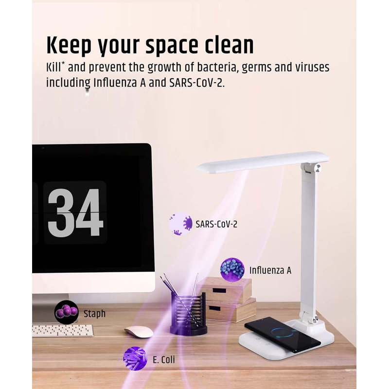 Jacetin Metal USB Desk Lamp, Matte White