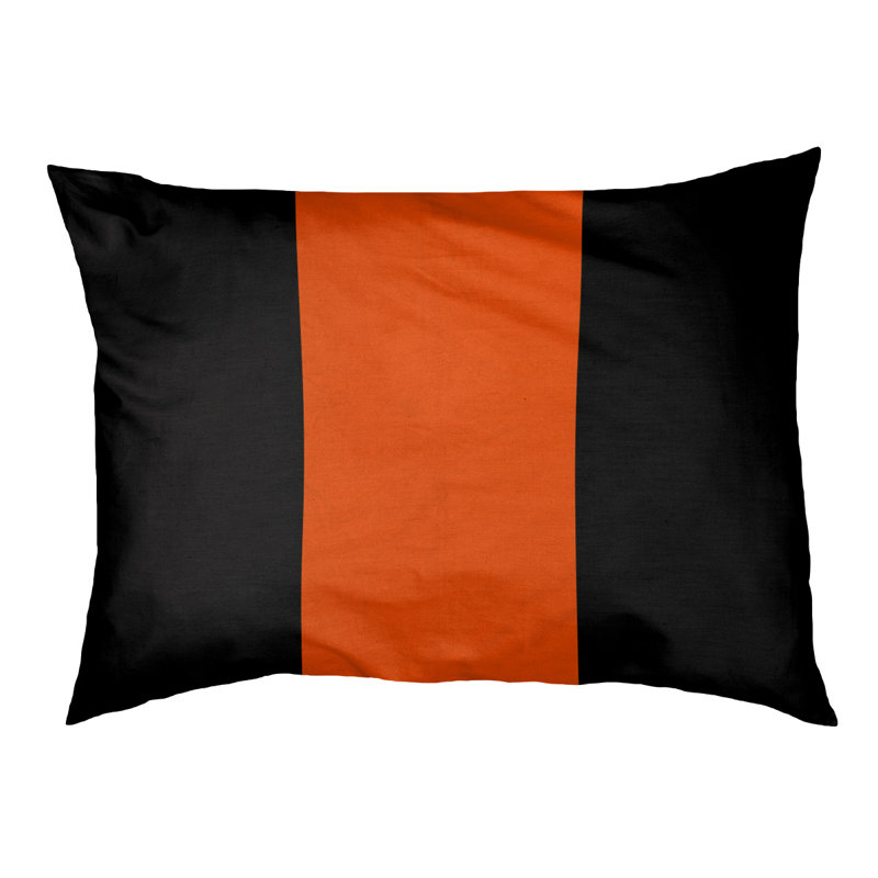 Coussin pour chien hockey Las Vegas, Moyen (H 14 po x l 40 po x P 30 po), Noir / Orange / Noir