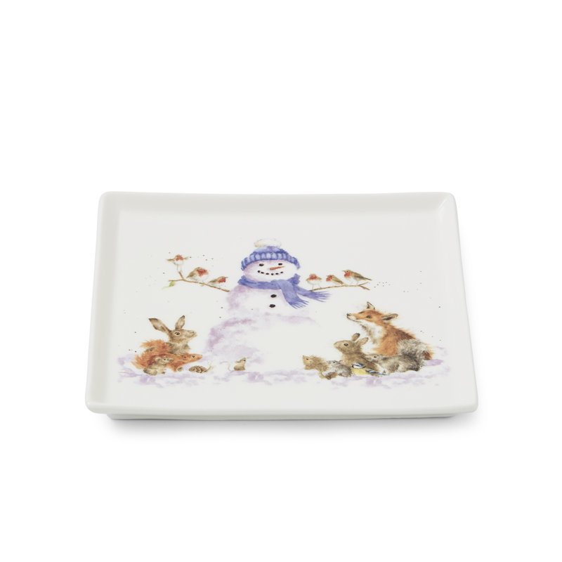 Classic Wrendale Designs, Square Plate (Snowman)