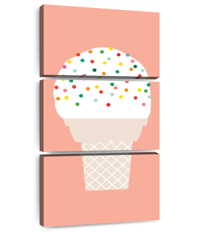 Cornet de glace II, H 62 po x l 30 po