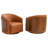 Delwood Vegan Leather Modern & Comfort Swivel Barrel Chair (Set Of 2)-1890958892