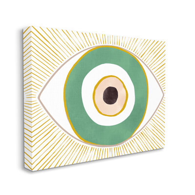 Impression sur toile Aw-468-Canvas Green Modern Evil Eye Symbole sur toile par Ziwei Li