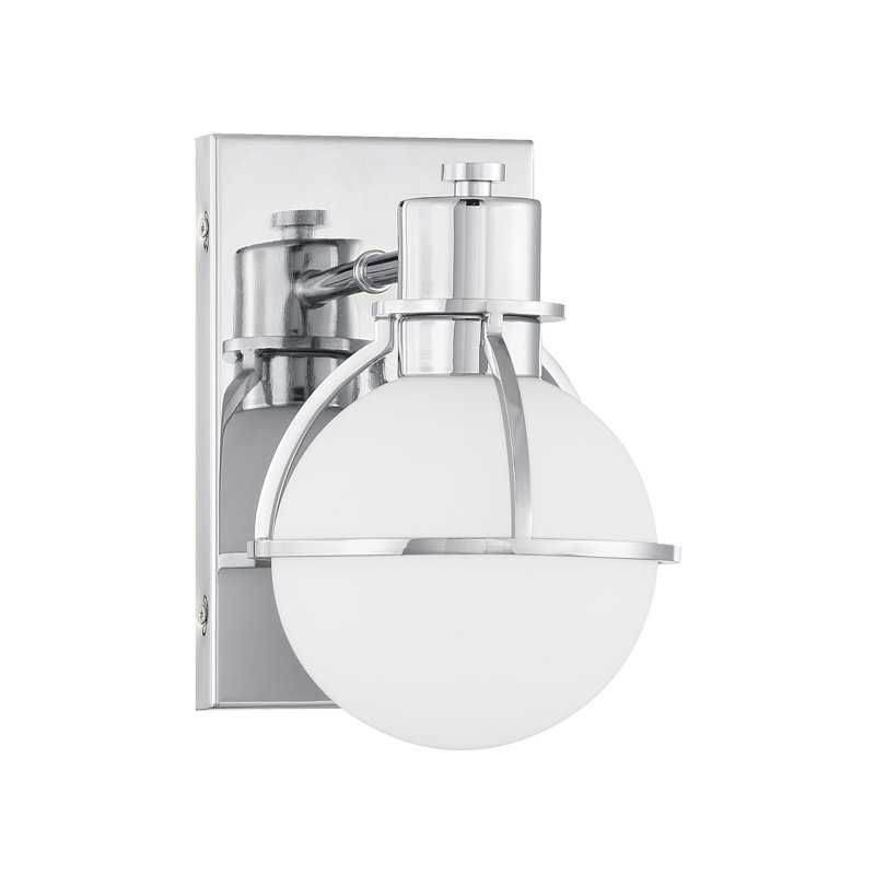 Pierce 1-Light Wall Sconce in Polished Nickel, Polished Nickel