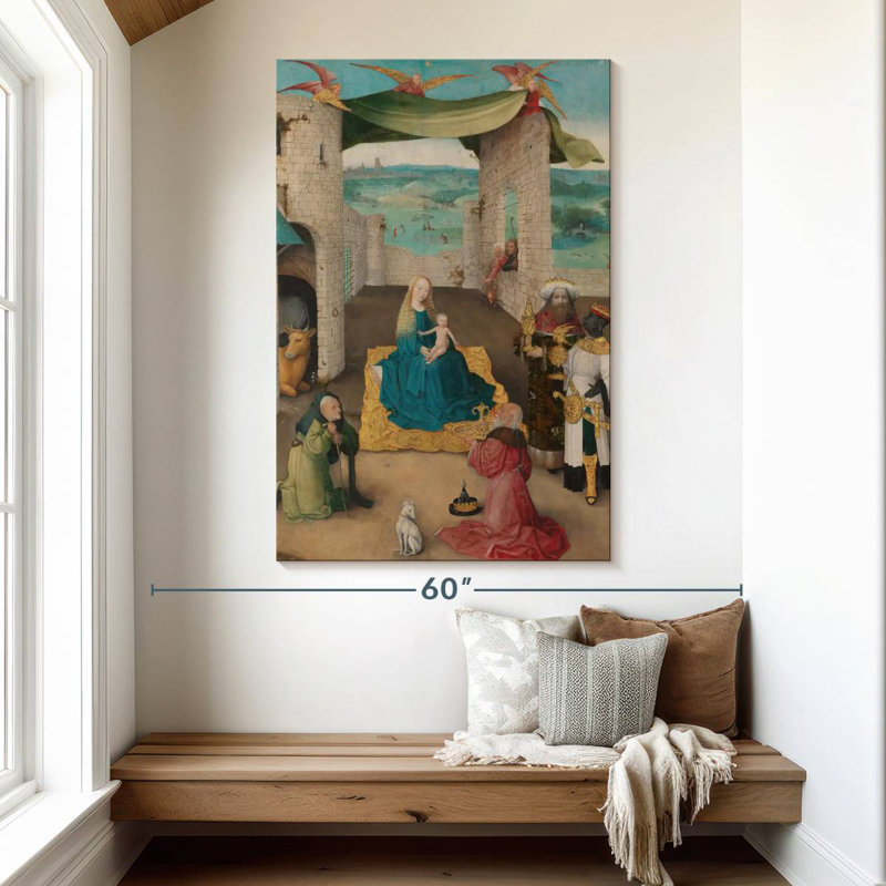 Leisha l'adoration des mages 1475, H 51 po x l 34 po
