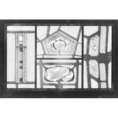 French Garden Blueprint III - Graphic Art