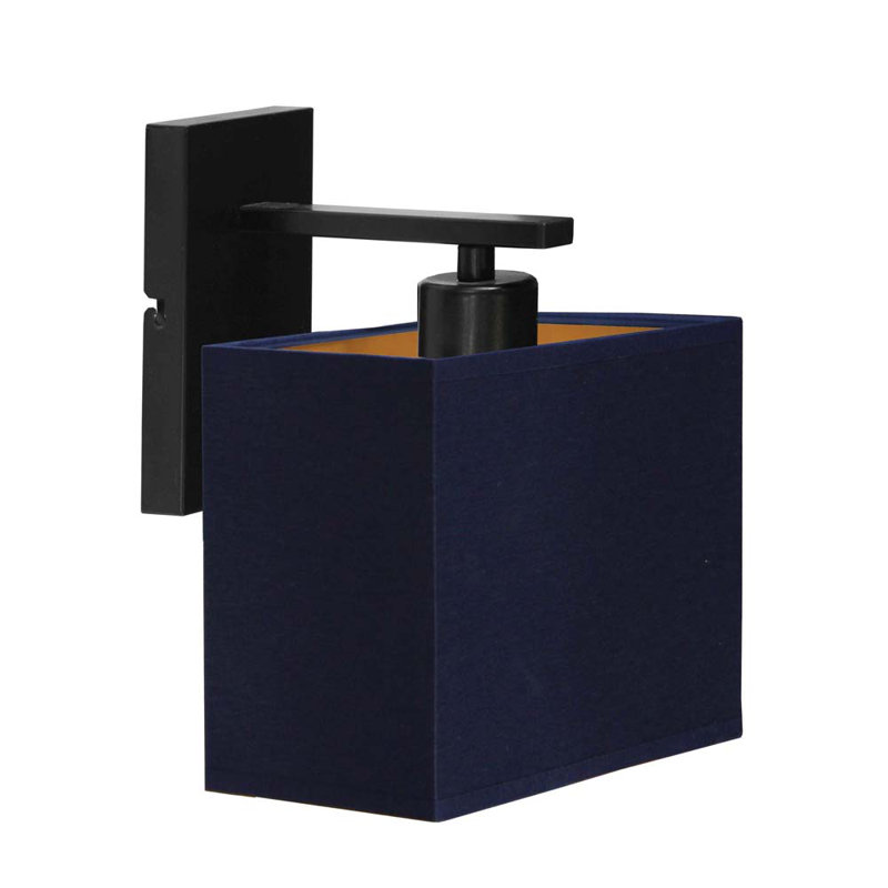 Generazio Armed Sconce, Matte Black, Navy