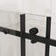 Porte coulissante en verre de l 60 po x H 58 po, verre trempé transparent de 1/4 po (6 mm) d'épaisseur, rouleaux corrosifs, fonctionnement silencieux, douche de baignoire moderne noir mat de 6 mm avec revêtement facile à nettoyer, largeur réglable