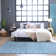 Solid Color Machine Woven Polypropylene Area Rug in Blue