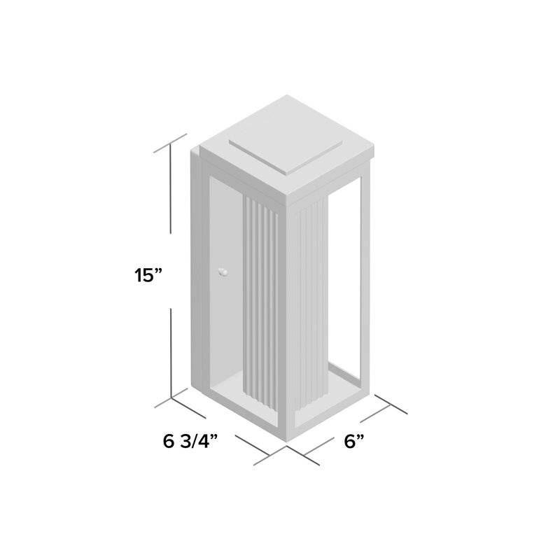 Ardisj Metal LED Wall Light, 15" H x 6" W x 6.75" D
