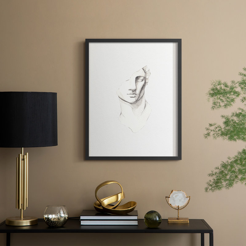 Reproduction encadrée rétro Vintage III - bois massif, Noir, noir, noir, noir, H 30 po x l 24 po