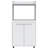 Kitchen Kart, Double Door Cabinet, One Open Shelf, Two Interior Shelves