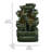 Resin Multi-Level Rock Fountain with LED Light