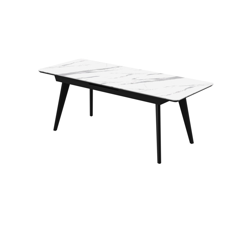 Modena Metal Base Dining Table, 29" H x  55" L x 31" W 