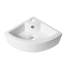 DeerValley 460mm L x 330mm W White Ceramic Corner Sink with Overflow