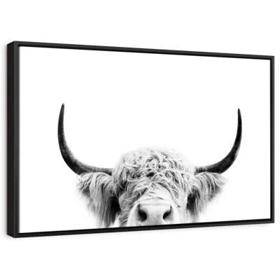 Animal «Peeking Cow BW»