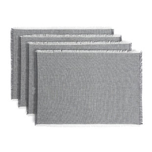 Ensemble de 4 napperons en chambray
