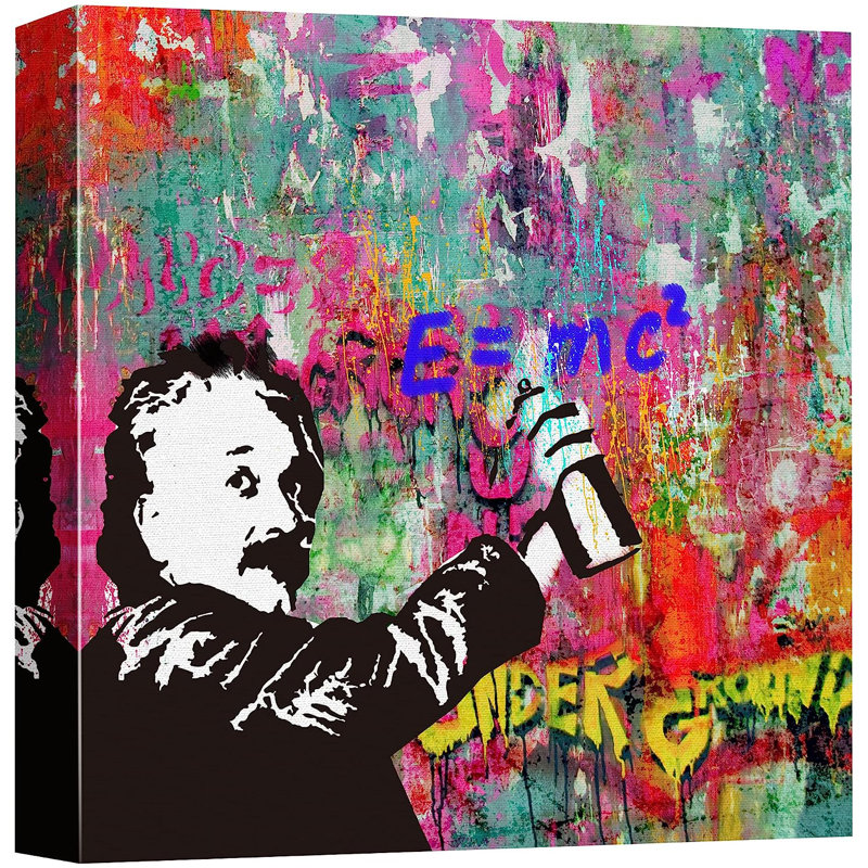 Jet urbain sur toile, art audacieux, H 12 po x l 12 po x P 1,5 po