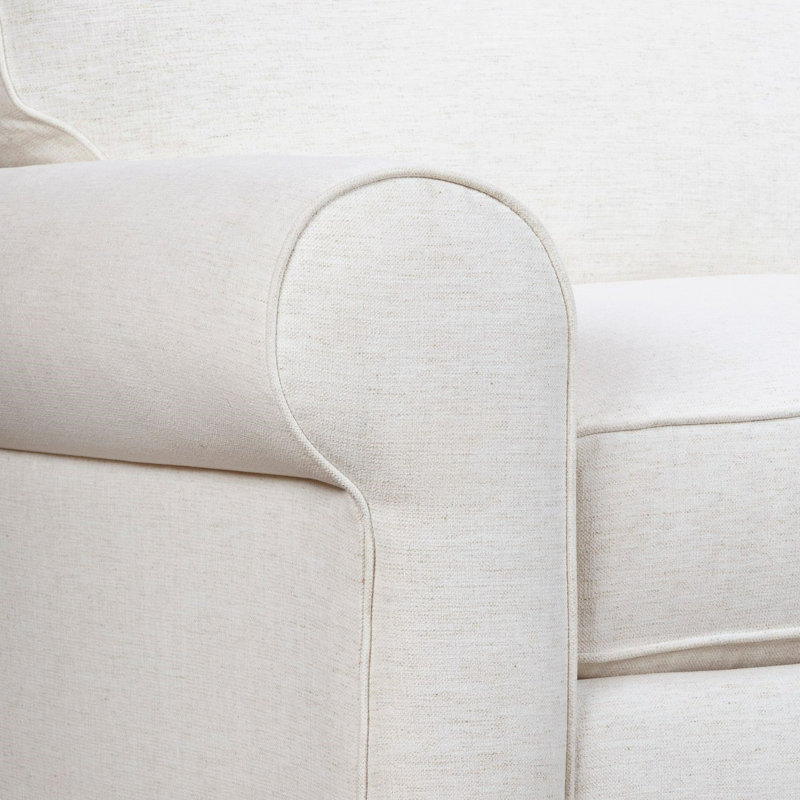 Canapé modulaire rembourré 4 pièces Porter, Chenille Crypton® neige Nomad, Orienté à droite