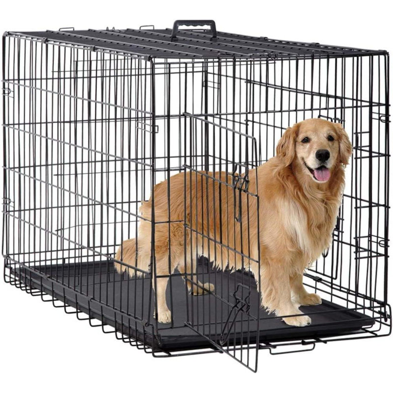 Cage pour chien Jorden, Très grand (H 31 po x l 48 po x P 29 po), Noir