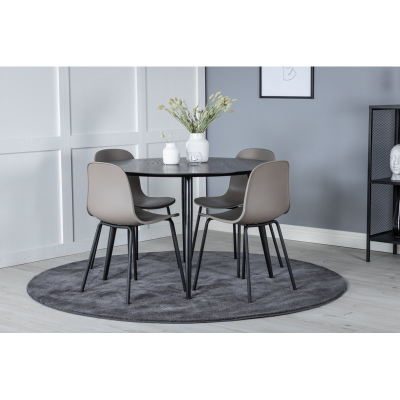 Schroeder 4 - Person Dining Set, Grey