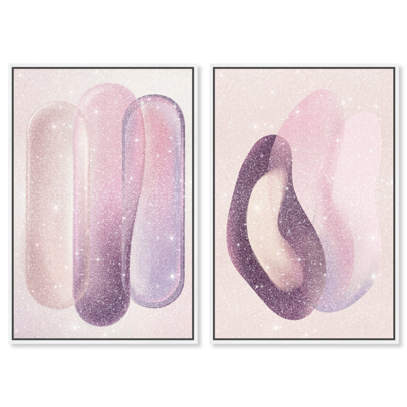 Berry Love Set Set by Oliver Gal, 74"H x 50"W, White Floater Frame