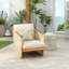 Fauteuil club Royal Wood PVC-coated polyester