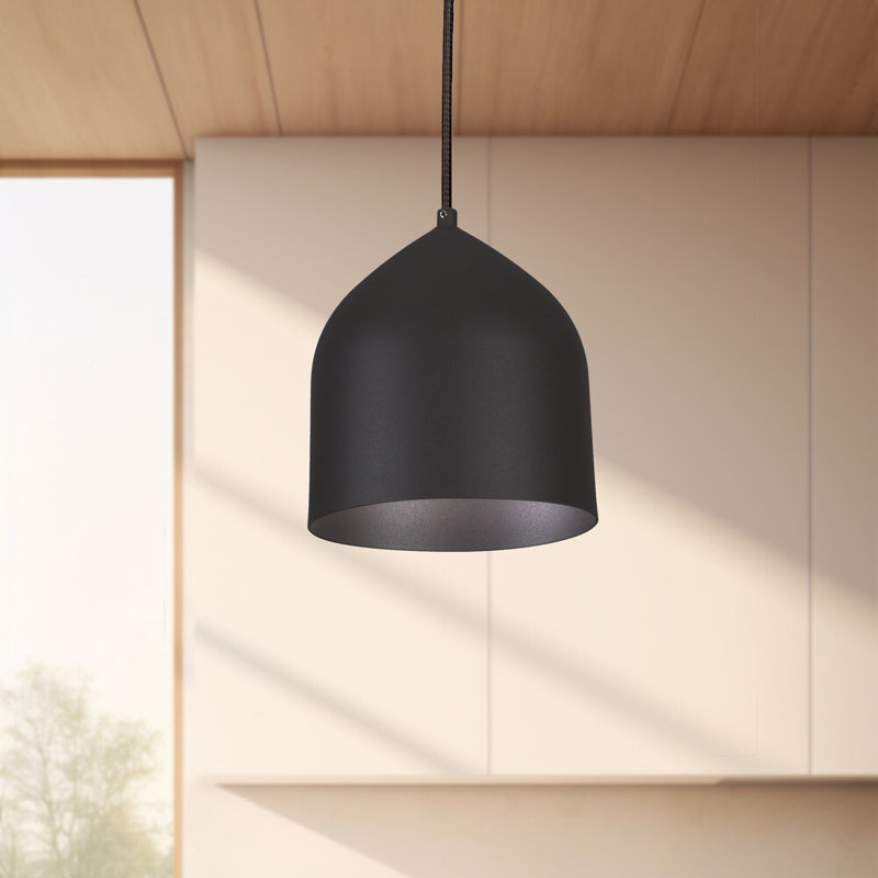 Luminaire suspendu simple à 1 lumière Helena, Noir