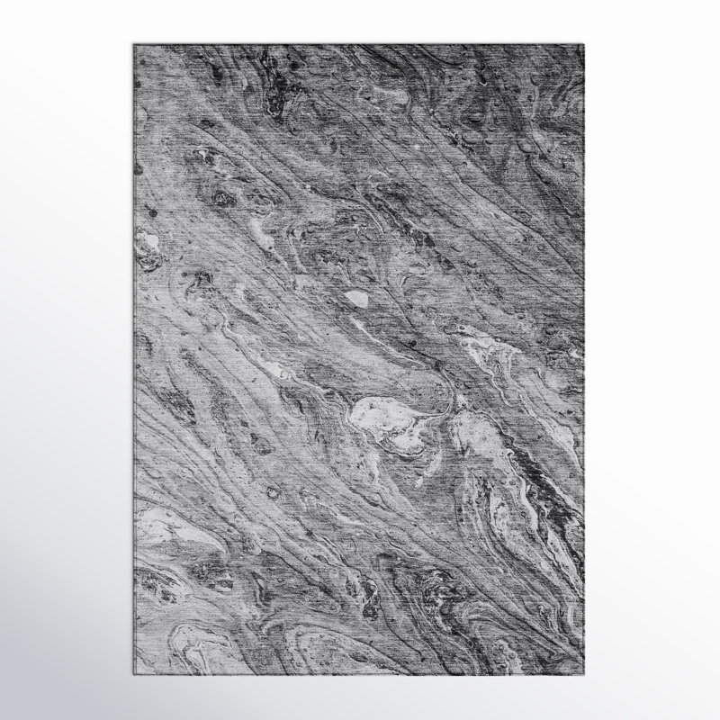 Carsie Abstract Indoor / Outdoor Rug, Rectangle 10' x 14'