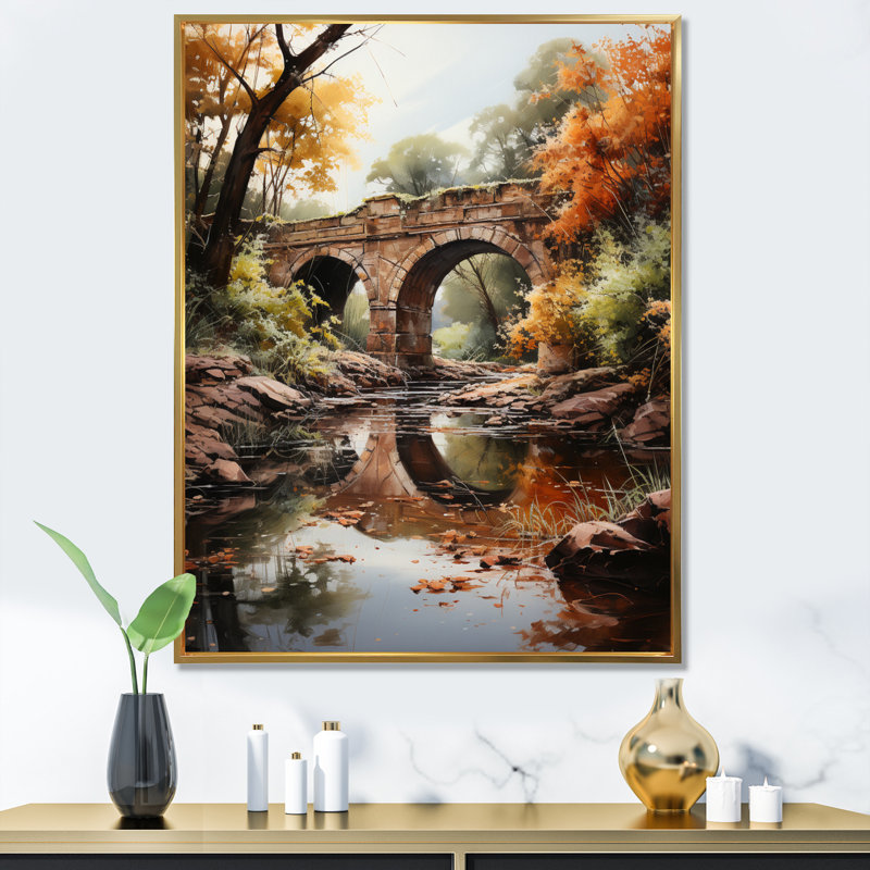 «Labrusca Orange Bridge Whispers Of History», reproduction sur toile encadrée, H 40 po x l 30 po x P 1,5 po