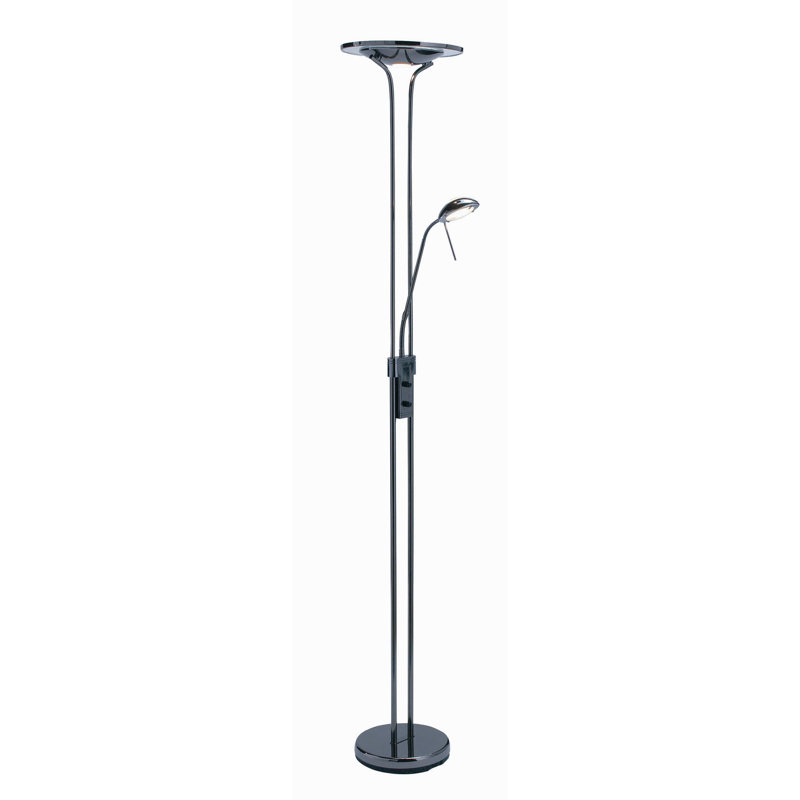 Alexi 180cm Torchiere Floor Lamp, Black