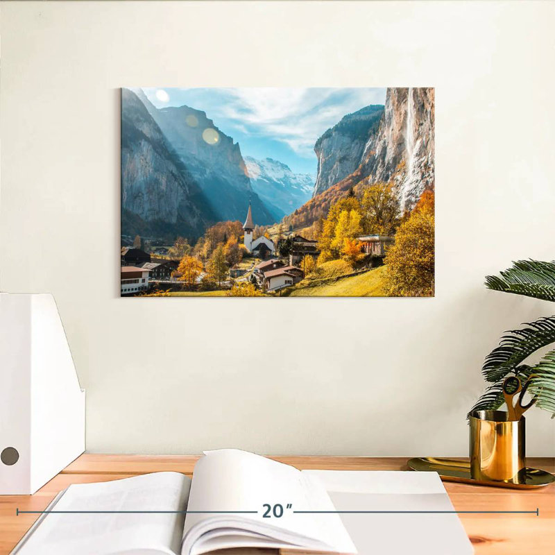 Alvord Lauterbrunnen en automne, H 8 po x l 12 po