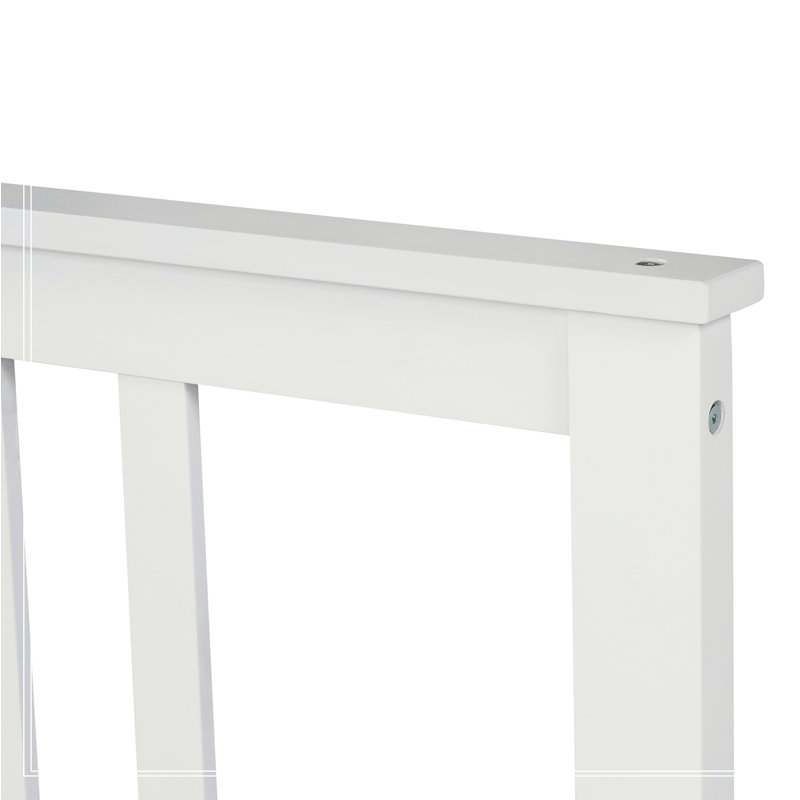 Wood Platform Bed With Headboard And Footboard Stylish Design Solid Construction Fast Assembly, Twin, White
