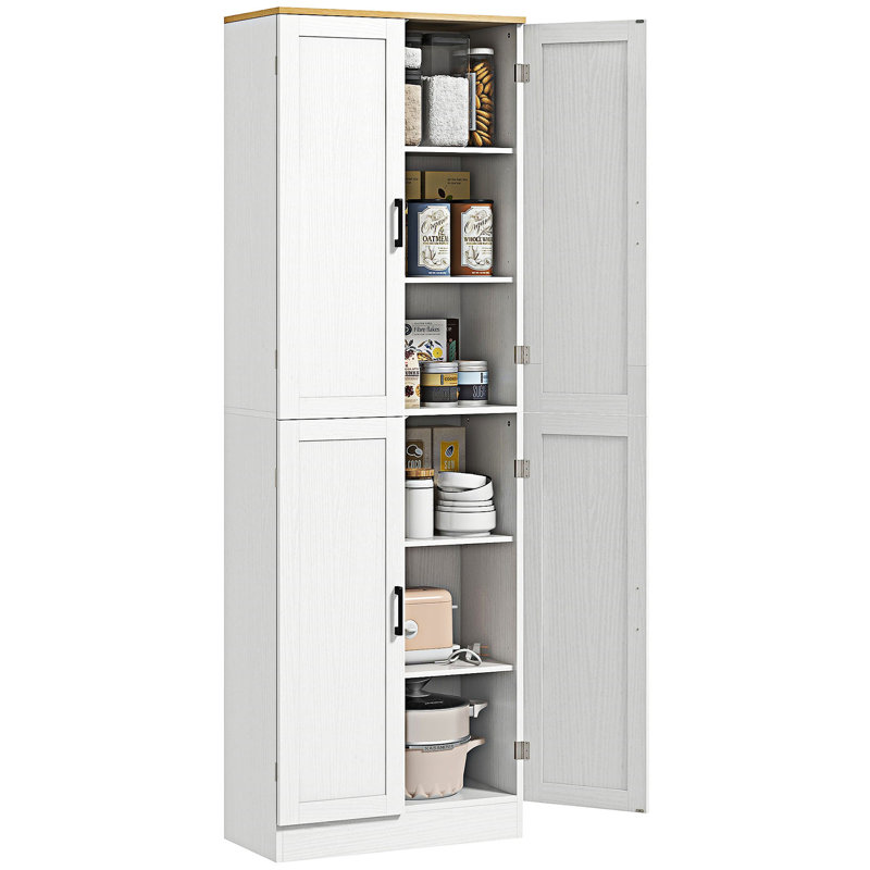 Garde-manger autoportant avec 4 portes et tablettes réglables