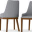 Ensemble de deux chaises Parsons en bois massif gris et noyer-740002133