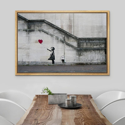 Banksy, il y a toujours de l'espoir, fille avec ballon sur toile