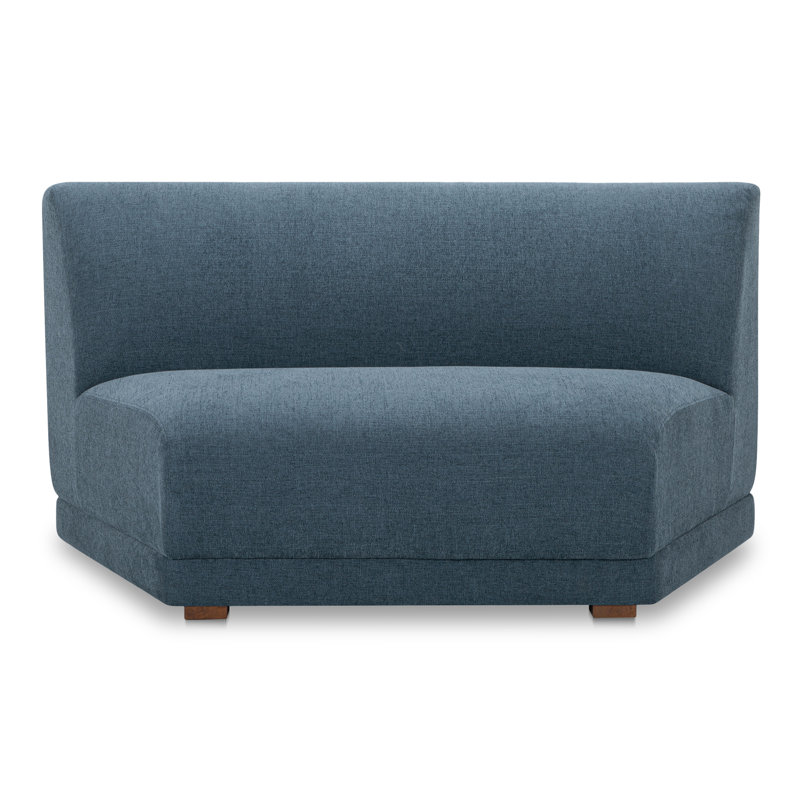 Fraser Wedge Slipper Chair Deep Blue, Blue Polyester Blend