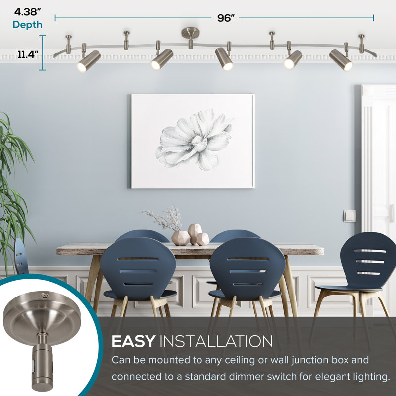 Ellipse 5-Light LED Flex Track, Brushed Nickel