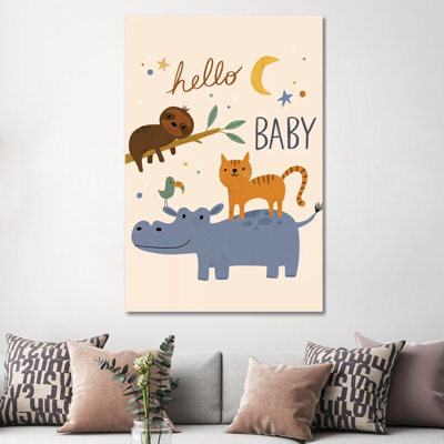 Baby Animal Menagerie VI by Nina Seven - Wrapped Canvas Print