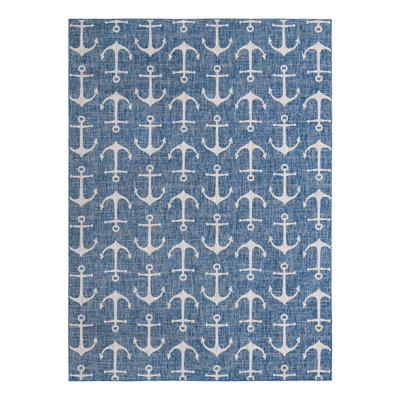 Tapis intérieur / extérieur bleu Glidden