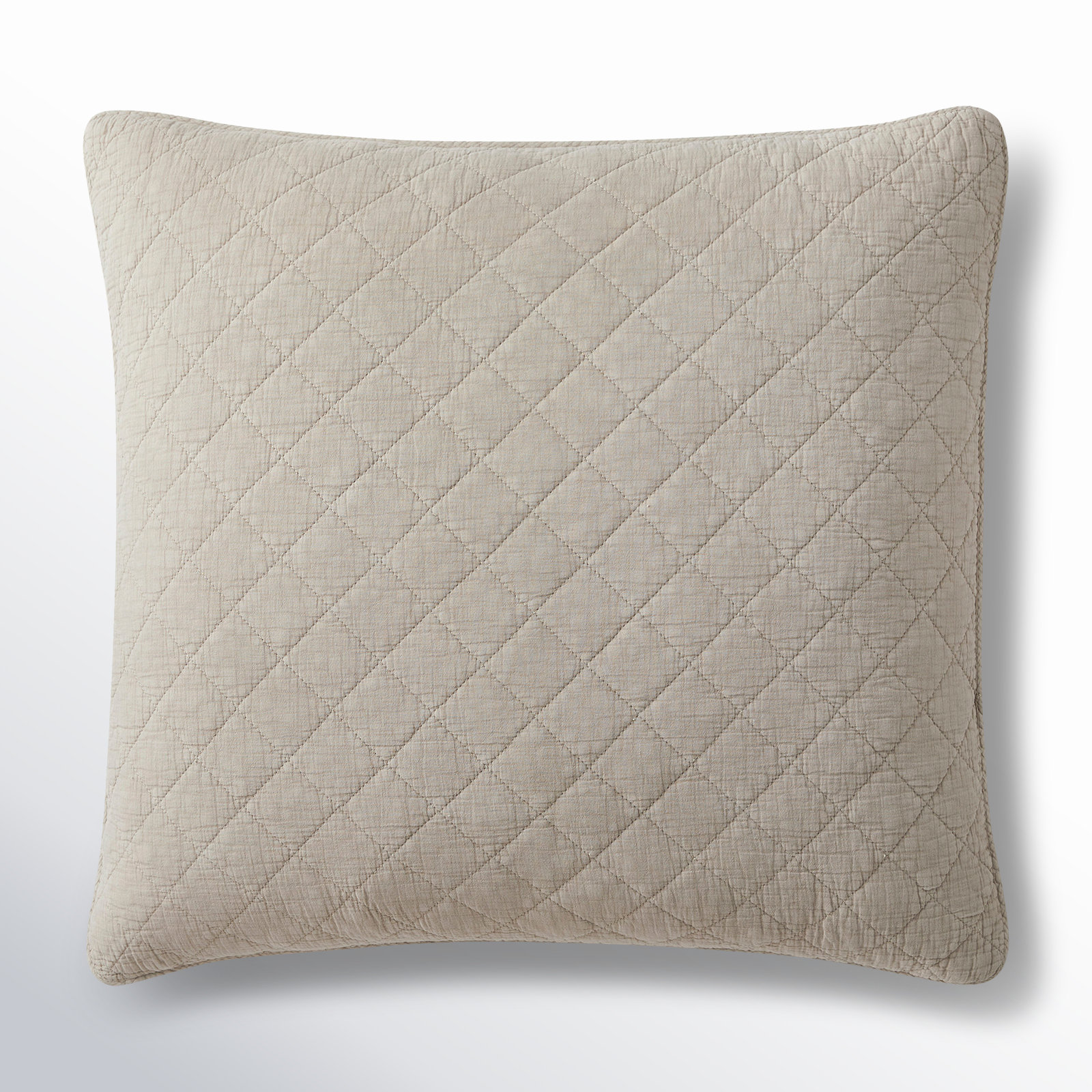 Bostwick Stonewashed Cotton Gauze Solid Color Classic Casual Modern Rustic Pillow Sham, Euro, Sable