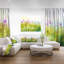 Vert, mauve, cosmos abstrait de fleurs - impression-35061051-35061052