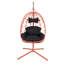Fauteuil suspendu suspendu en osier avec support et coussin lavable pour patio-133409616-133409619