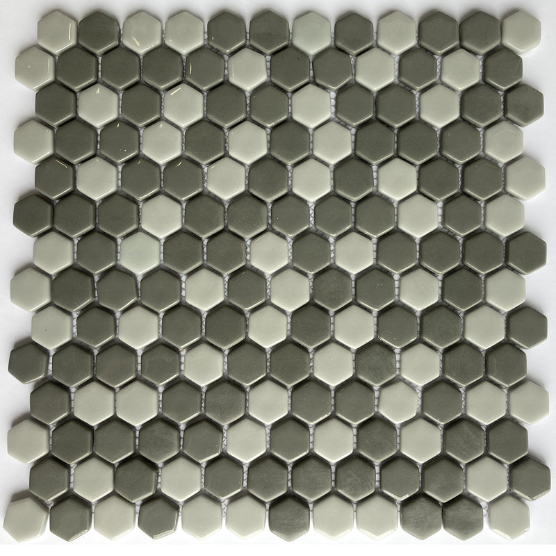 Sicily 1" x 1" Glass Honeycomb Mosaic Wall and Floor Tile, Monsoon