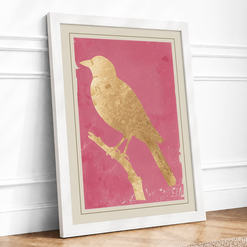 Perched Bird Minimalist - Print, A3 - 42.0 x 29.7 cm, White