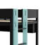 Cadre de lit mezzanine avec armoire et bureau, bande DEL contrôlable par application intelligente, ports de chargement USB pratiques-86746042