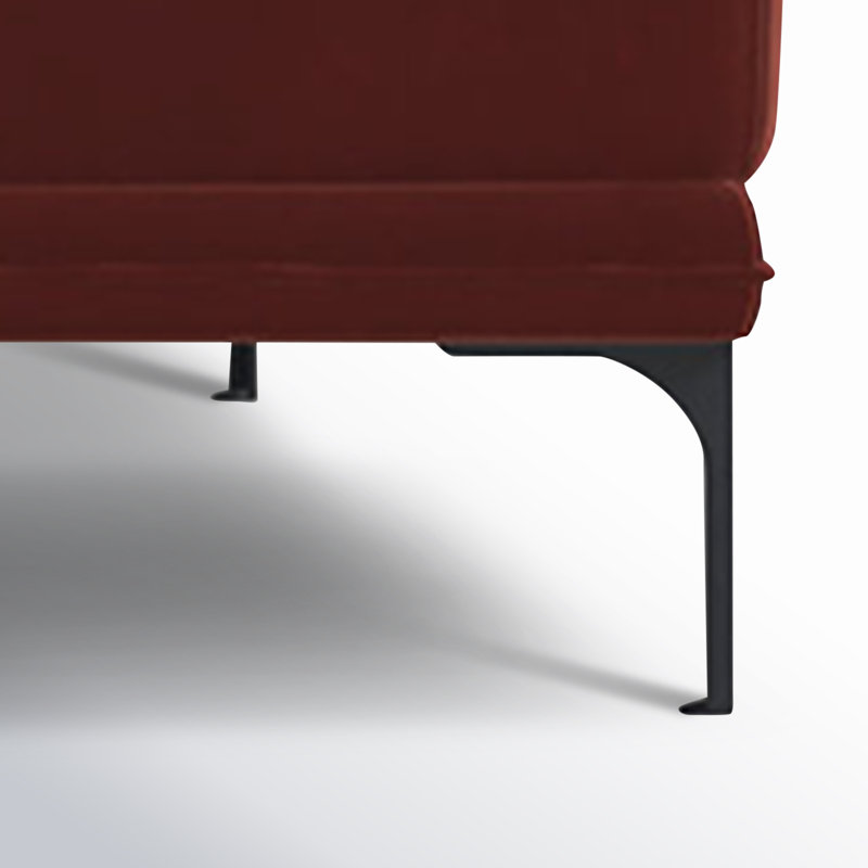 Canapé modulaire à 2 pièces Rae, Orienté à droite, Velours brun rougeâtre Falkirk