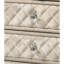 Table de chevet beige en velours