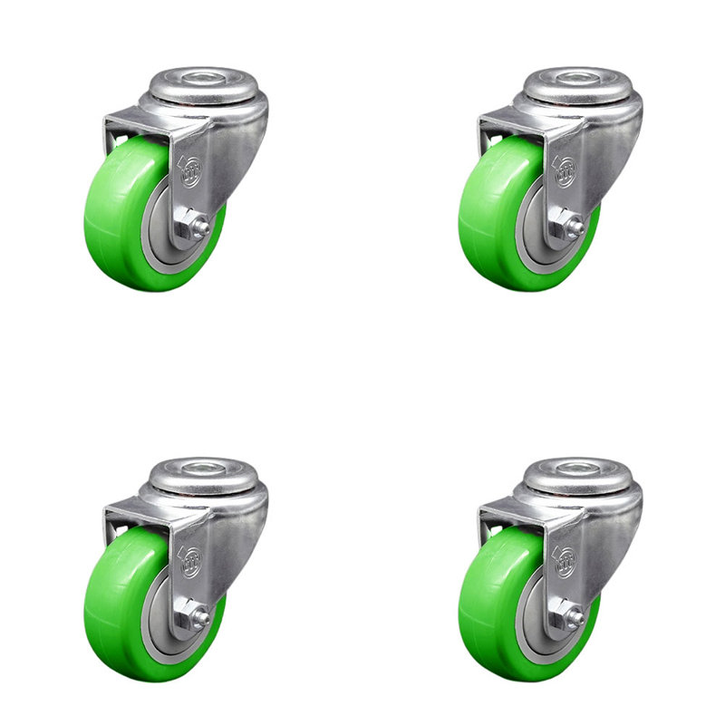 Ensemble de roulettes pivotantes en polyuréthane 3 pouces