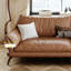 Canapé modulaire brun en cuir véritable-490854590-490854584